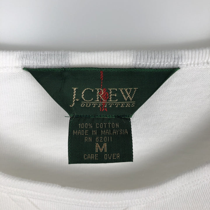 90'S J.Crew OUTFITTERS sweatshirt, men's size M (approx.), vintage. cotton white type Vintage Second Hand