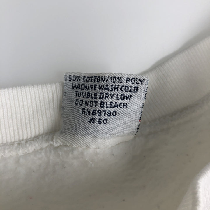 Guess logo sweatshirt, made in USA, men's size L equivalent. cotton white type Vintage Second Hand