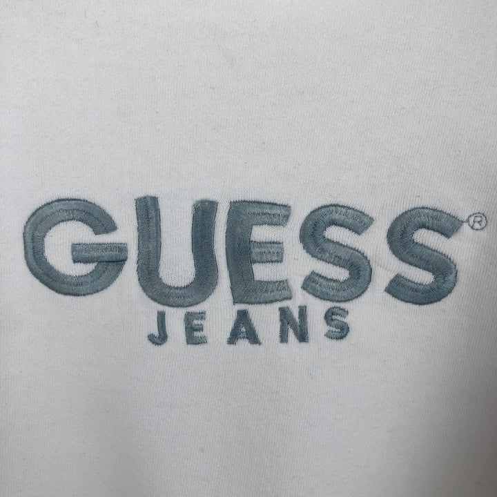 Guess logo sweatshirt, made in USA, men's size L equivalent. cotton white type Vintage Second Hand