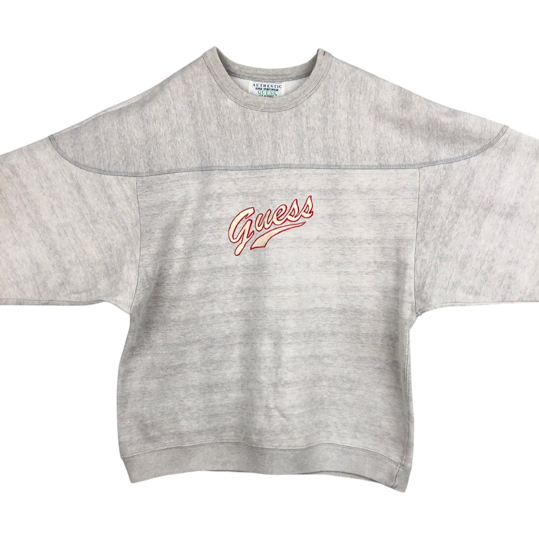 90s-00'S Guess CLASSIC GEORGES MARCIANO Logo Sweatshirt, Made in USA, Men's Size L (approx.), Vintage cotton gray type Vintage Second Hand