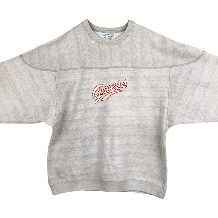 90s-00'S Guess CLASSIC GEORGES MARCIANO Logo Sweatshirt, Made in USA, Men's Size L (approx.), Vintage cotton gray type Vintage Second Hand