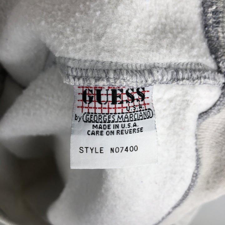 90s-00'S Guess CLASSIC GEORGES MARCIANO Logo Sweatshirt, Made in USA, Men's Size L (approx.), Vintage cotton gray type Vintage Second Hand