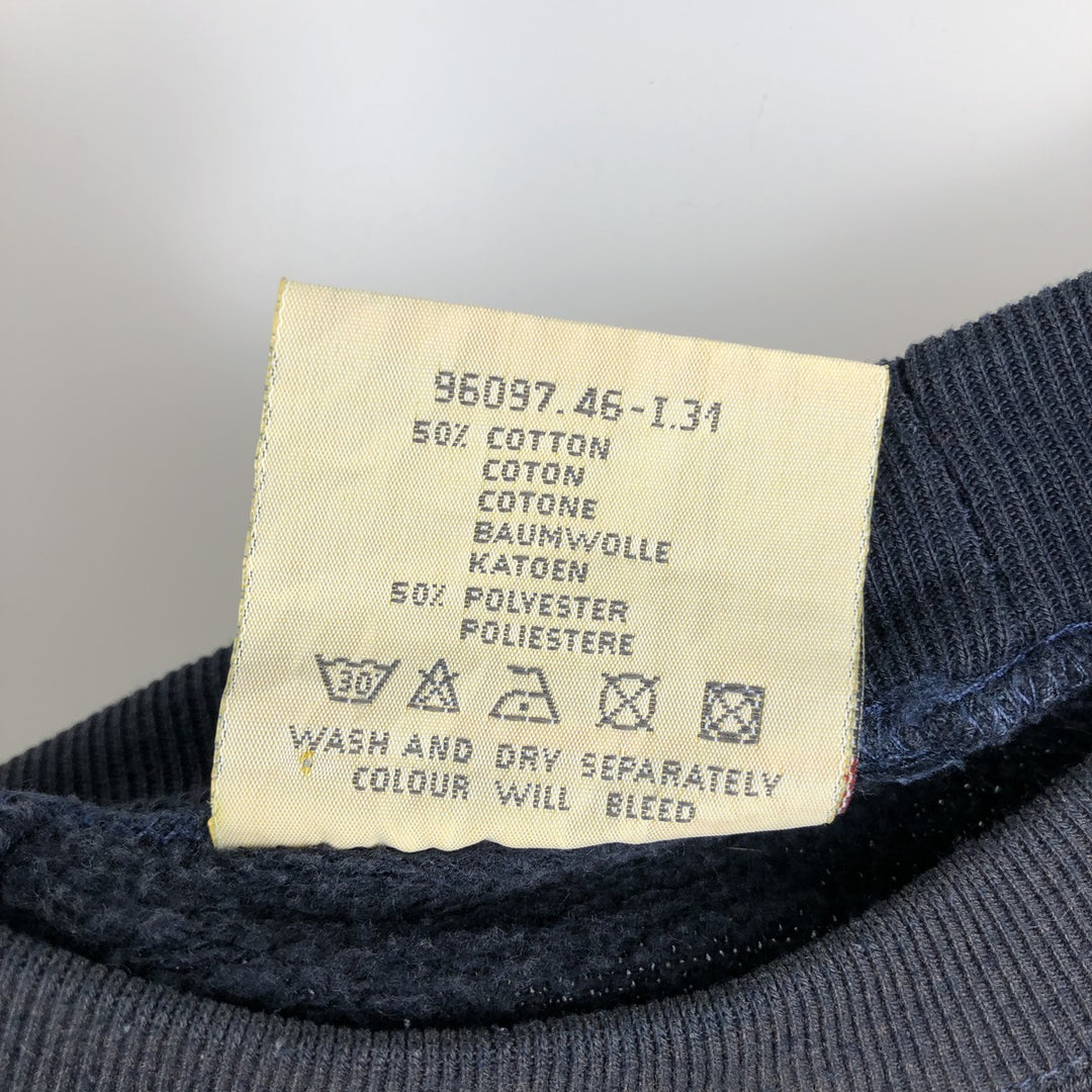 Levi's One-Point Logo Sweatshirt, Made in Italy, Men's Size S (approx.) cotton navy blue type Vintage Second Hand