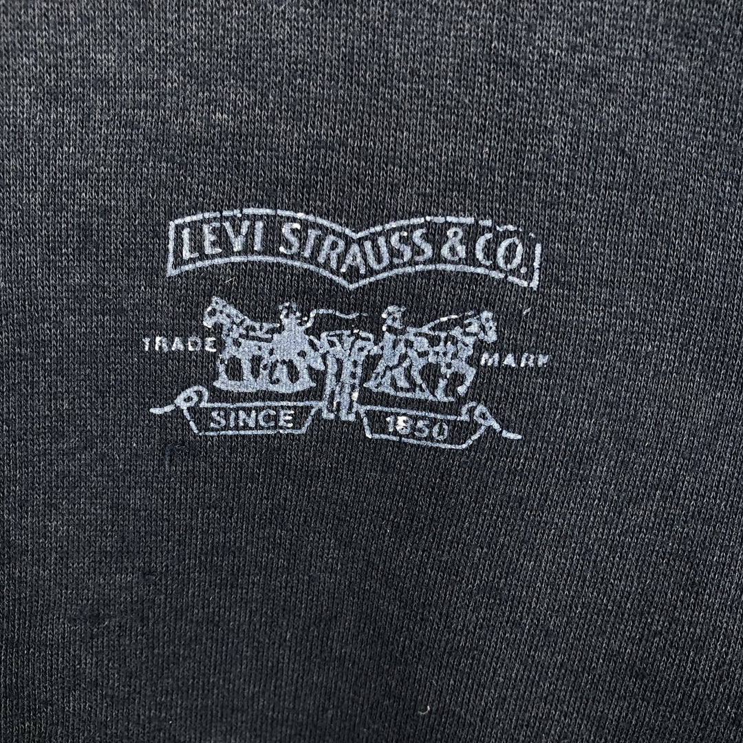 Levi's One-Point Logo Sweatshirt, Made in Italy, Men's Size S (approx.) cotton navy blue type Vintage Second Hand