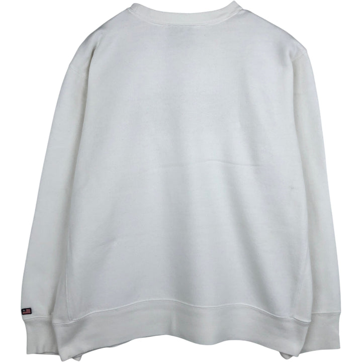 Ralph Lauren Polo Jeans Company logo sweatshirt, men's size L cotton white type Vintage Second Hand