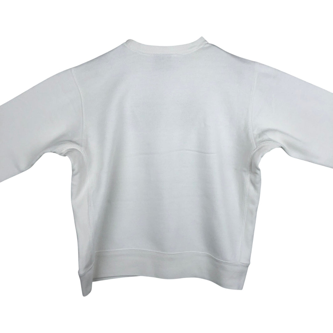 Ralph Lauren Polo Jeans Company logo sweatshirt, men's size L cotton white type Vintage Second Hand