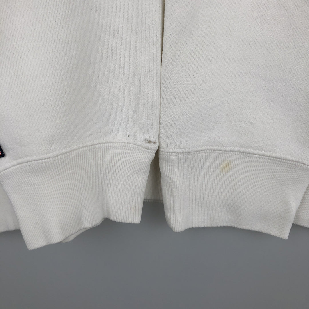 Ralph Lauren Polo Jeans Company logo sweatshirt, men's size L cotton white type Vintage Second Hand