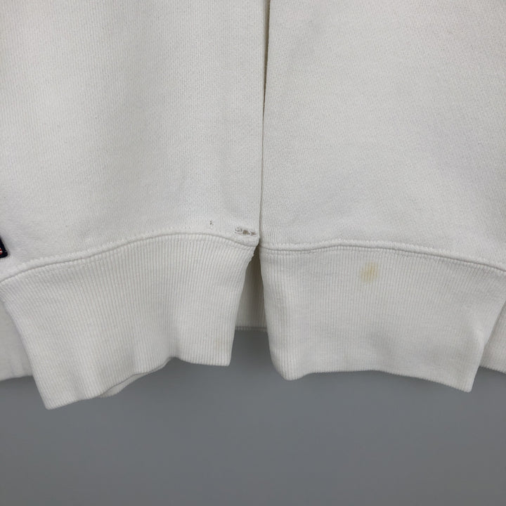 Ralph Lauren Polo Jeans Company logo sweatshirt, men's size L cotton white type Vintage Second Hand