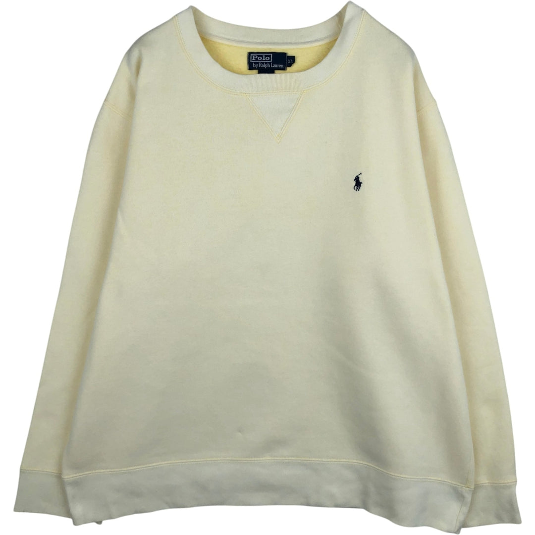 Ralph Lauren POLO by Ralph Lauren One Point Logo Sweatshirt Trainer Men's XL cotton yellow type Vintage Second Hand