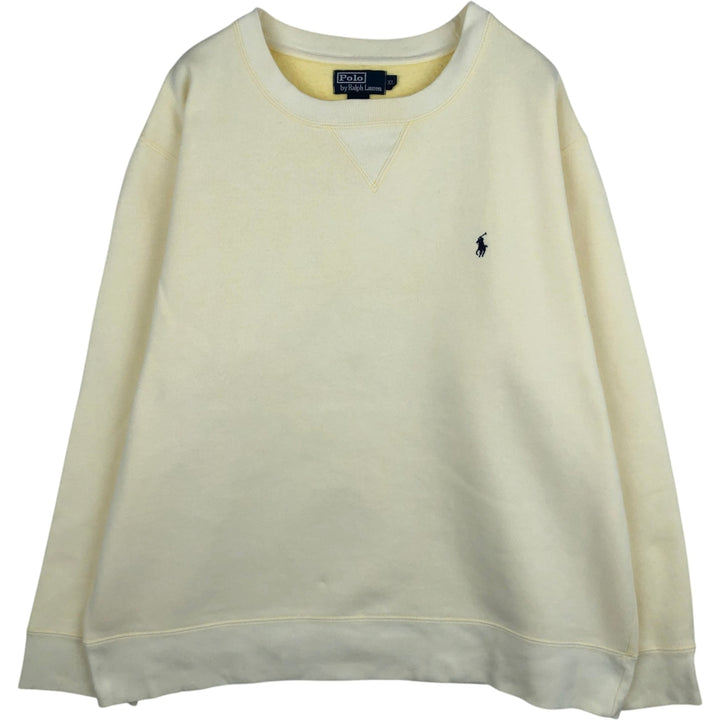 Ralph Lauren POLO by Ralph Lauren One Point Logo Sweatshirt Trainer Men's XL cotton yellow type Vintage Second Hand