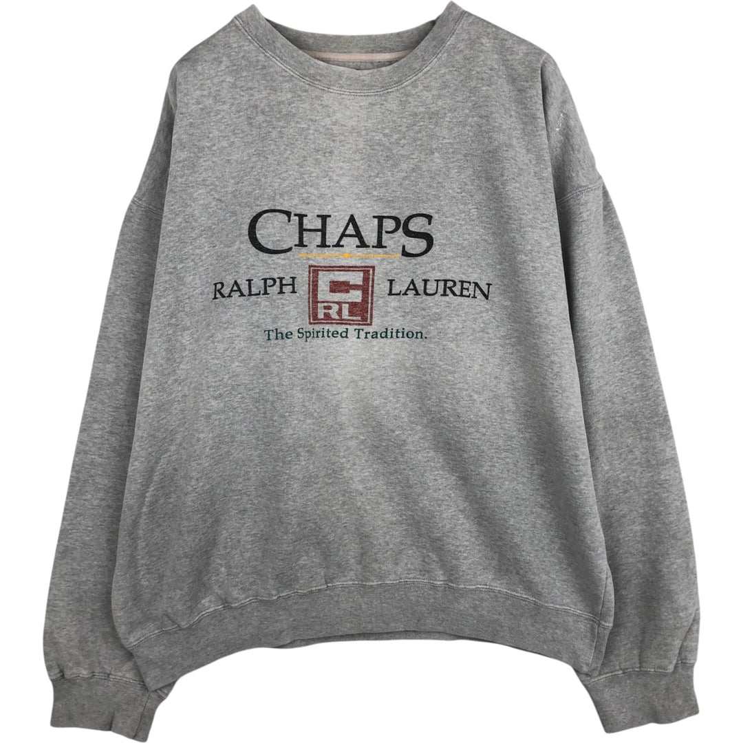 Ralph Lauren CHAPS Logo Sweatshirt (Men's Size M) cotton gray type Vintage Second Hand