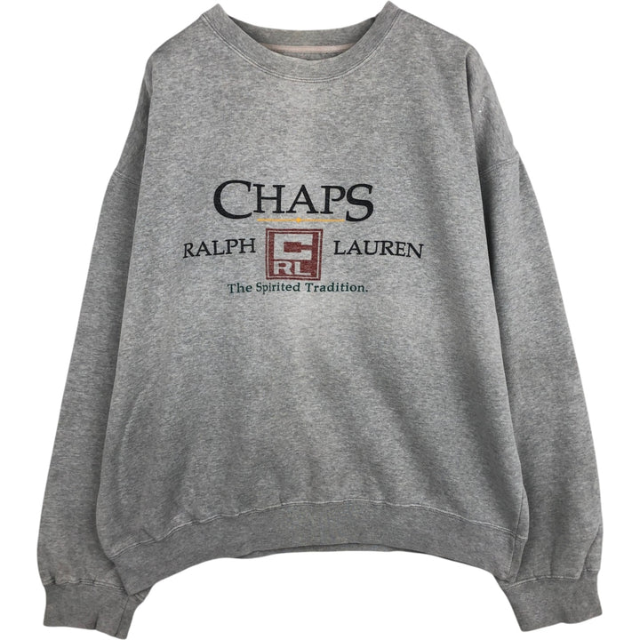 Ralph Lauren CHAPS Logo Sweatshirt (Men's Size M) cotton gray type Vintage Second Hand
