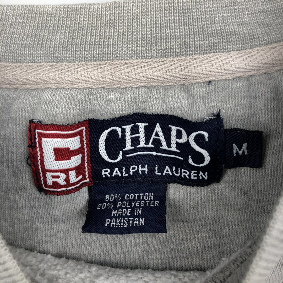 Ralph Lauren CHAPS Logo Sweatshirt (Men's Size M) cotton gray type Vintage Second Hand