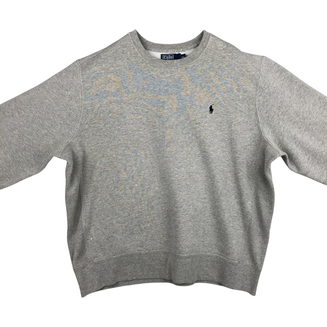 Ralph Lauren POLO by Ralph Lauren One Point Logo Sweatshirt Trainer Men's XXL cotton gray type Vintage Second Hand