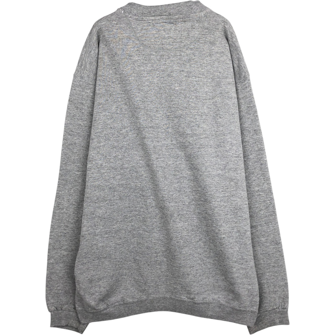 LLBean RUSSELL ATHLETIC Double Name Henley Neck Sweatshirt, Made in USA, Men's Size L (approx.) cotton gray type Vintage Second Hand
