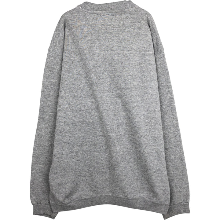 LLBean RUSSELL ATHLETIC Double Name Henley Neck Sweatshirt, Made in USA, Men's Size L (approx.) cotton gray type Vintage Second Hand