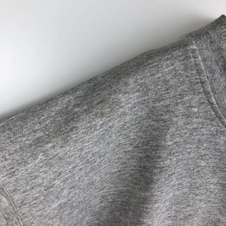 LLBean RUSSELL ATHLETIC Double Name Henley Neck Sweatshirt, Made in USA, Men's Size L (approx.) cotton gray type Vintage Second Hand