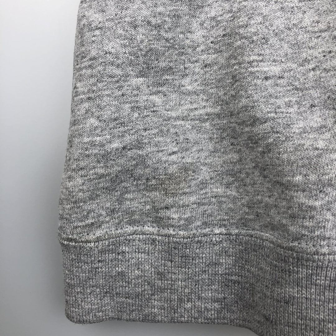 LLBean RUSSELL ATHLETIC Double Name Henley Neck Sweatshirt, Made in USA, Men's Size L (approx.) cotton gray type Vintage Second Hand