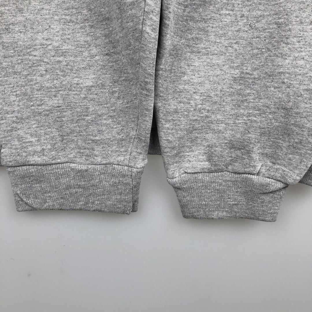 LLBean RUSSELL ATHLETIC Double Name Henley Neck Sweatshirt, Made in USA, Men's Size L (approx.) cotton gray type Vintage Second Hand