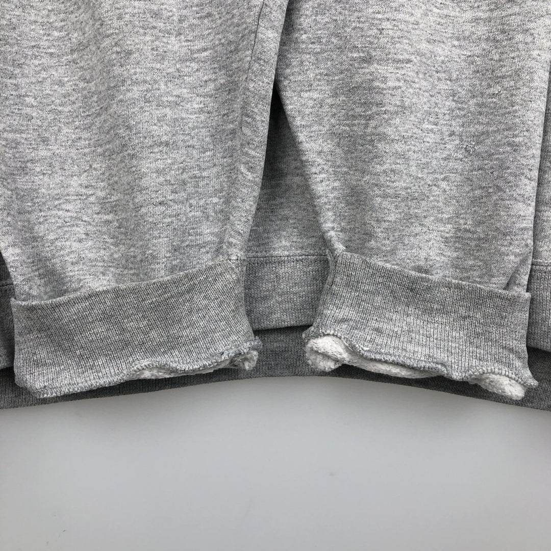 LLBean RUSSELL ATHLETIC Double Name Henley Neck Sweatshirt, Made in USA, Men's Size L (approx.) cotton gray type Vintage Second Hand