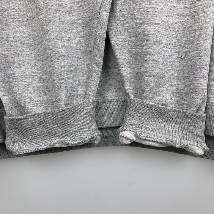 LLBean RUSSELL ATHLETIC Double Name Henley Neck Sweatshirt, Made in USA, Men's Size L (approx.) cotton gray type Vintage Second Hand