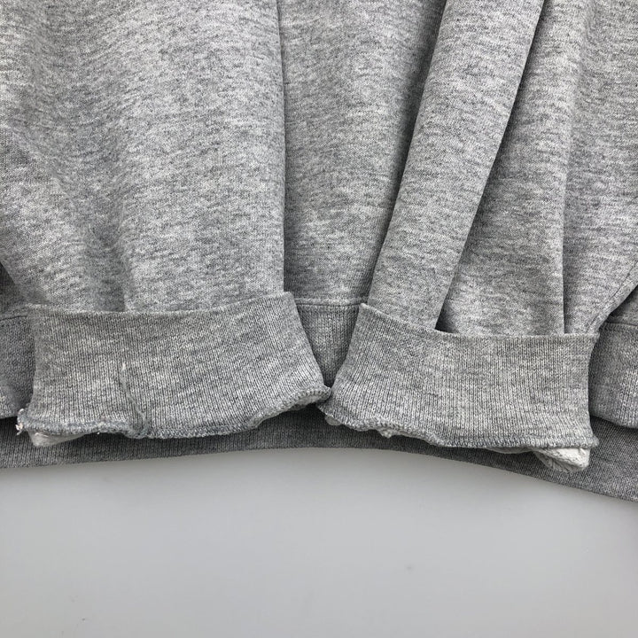 LLBean RUSSELL ATHLETIC Double Name Henley Neck Sweatshirt, Made in USA, Men's Size L (approx.) cotton gray type Vintage Second Hand