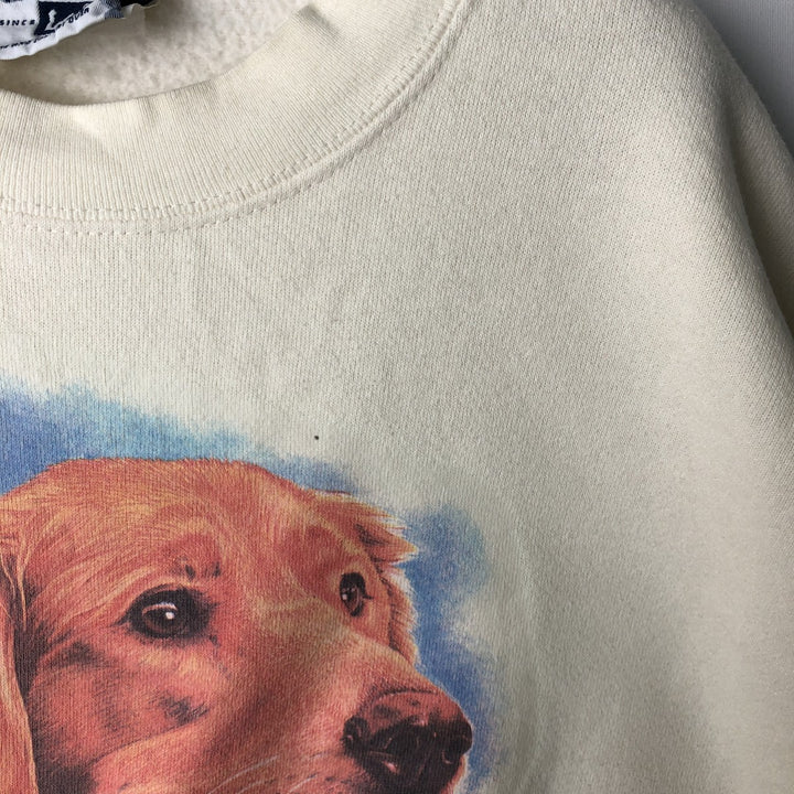 90s-00'S Lee Animal Print Sweatshirt (Men's Size L equivalent) Vintage unclear unbleached Vintage Second Hand
