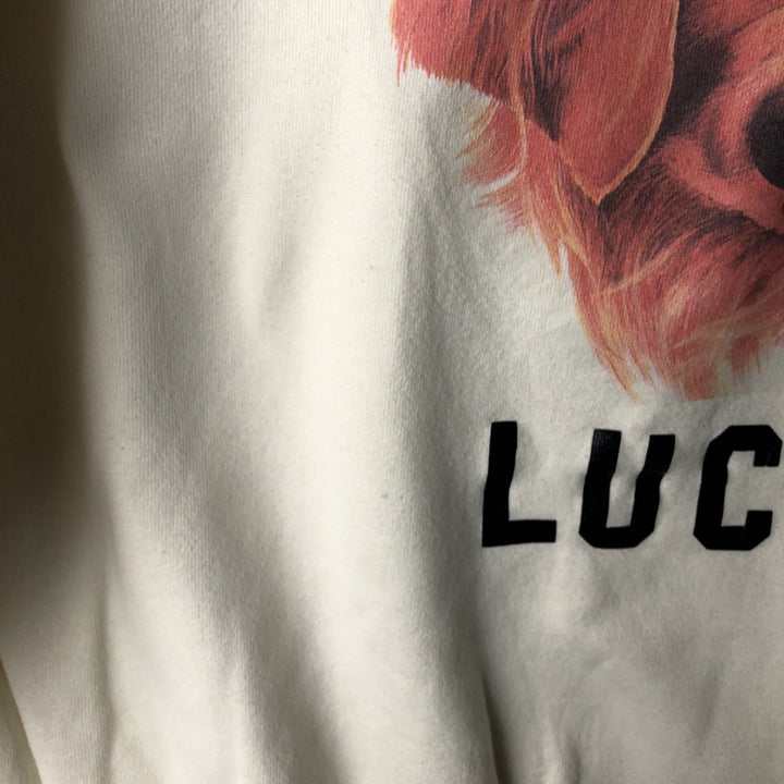 90s-00'S Lee Animal Print Sweatshirt (Men's Size L equivalent) Vintage unclear unbleached Vintage Second Hand