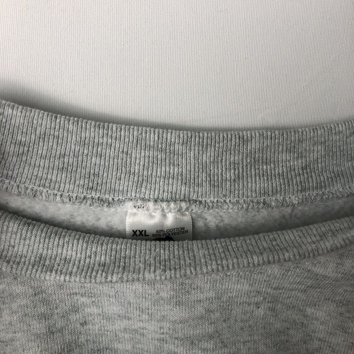 90'S Fruit of the Loom Dog Print Animal Sweatshirt, Made in USA, Men's XXL equivalent, Vintage cotton gray type Vintage Second Hand