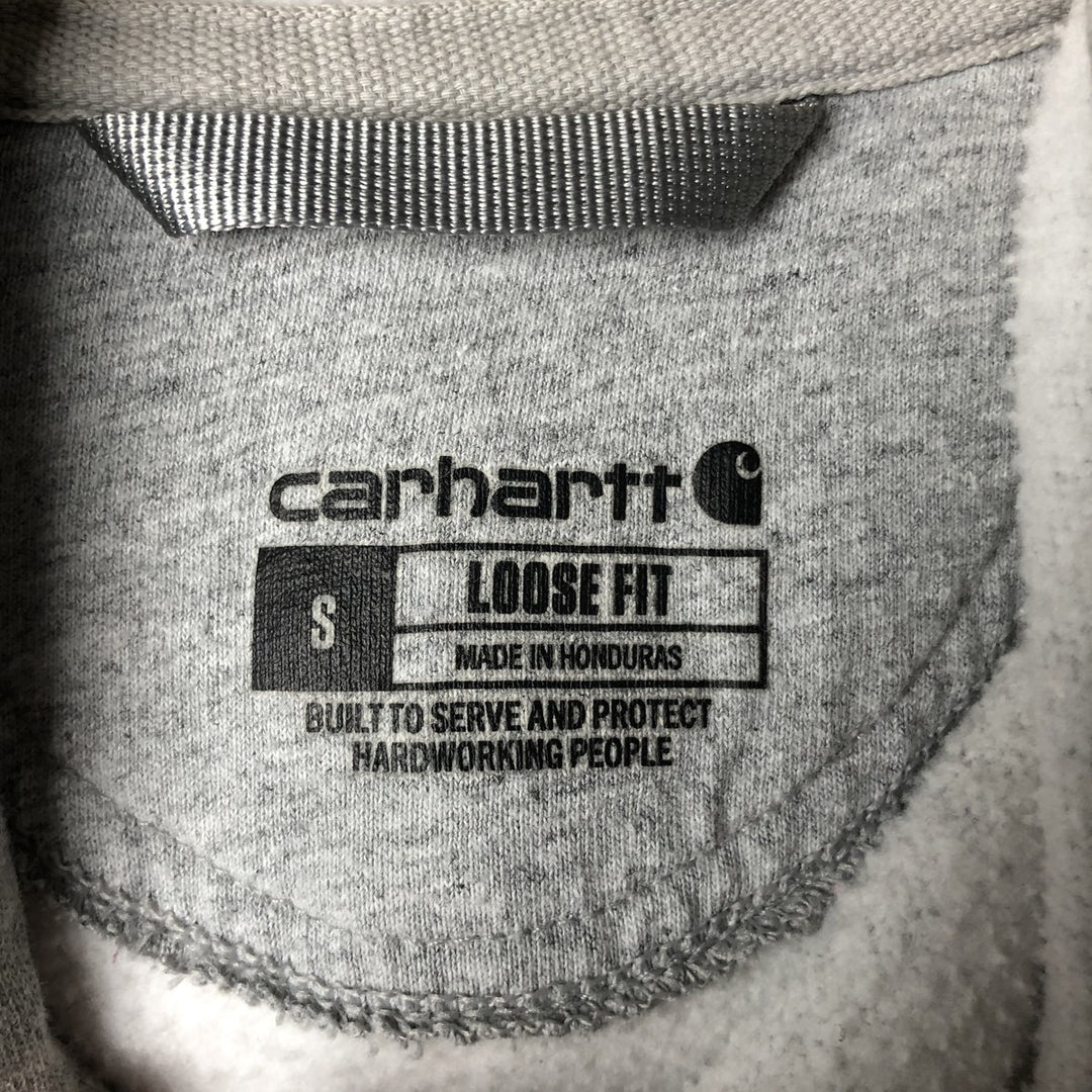 Carhartt Loose Fit Sweatshirt Pullover Hoodie, Men's Size Small cotton gray type Vintage Second Hand