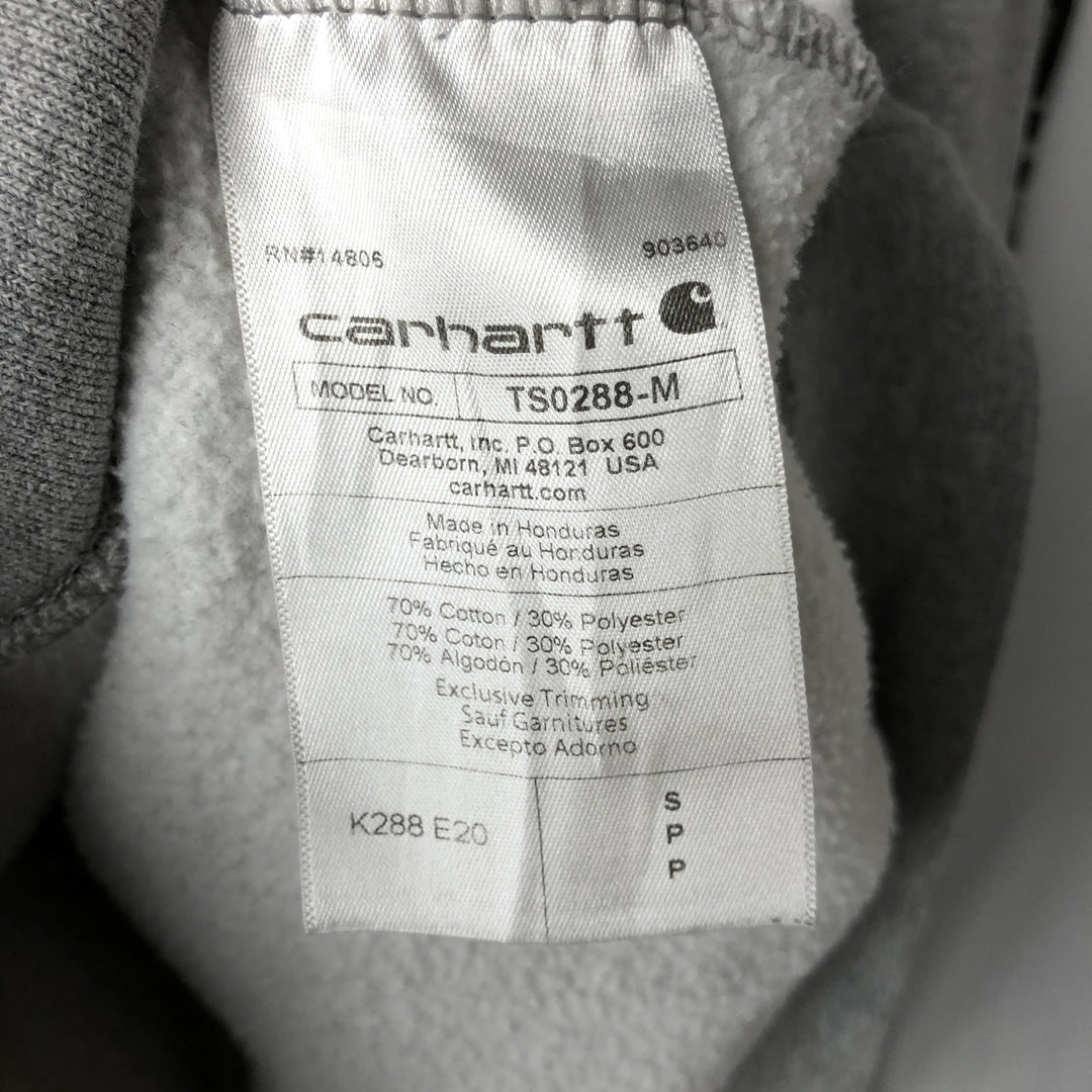 Carhartt Loose Fit Sweatshirt Pullover Hoodie, Men's Size Small cotton gray type Vintage Second Hand