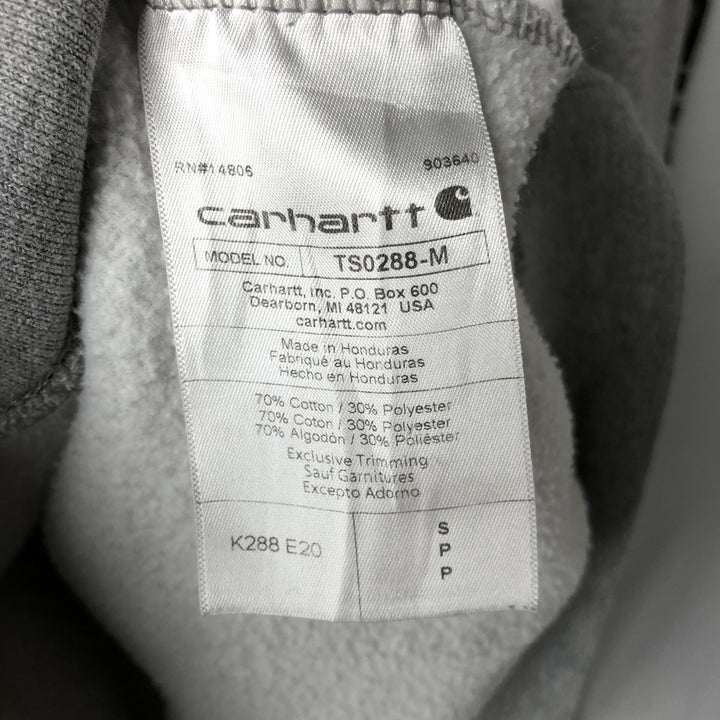 Carhartt Loose Fit Sweatshirt Pullover Hoodie, Men's Size Small cotton gray type Vintage Second Hand