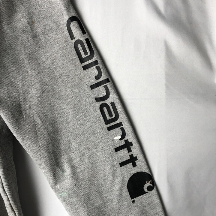 Carhartt Loose Fit Sweatshirt Pullover Hoodie, Men's Size Small cotton gray type Vintage Second Hand