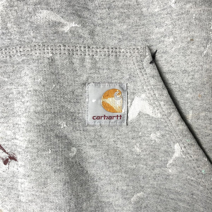 Carhartt Loose Fit Sweatshirt Pullover Hoodie, Men's Size Small cotton gray type Vintage Second Hand