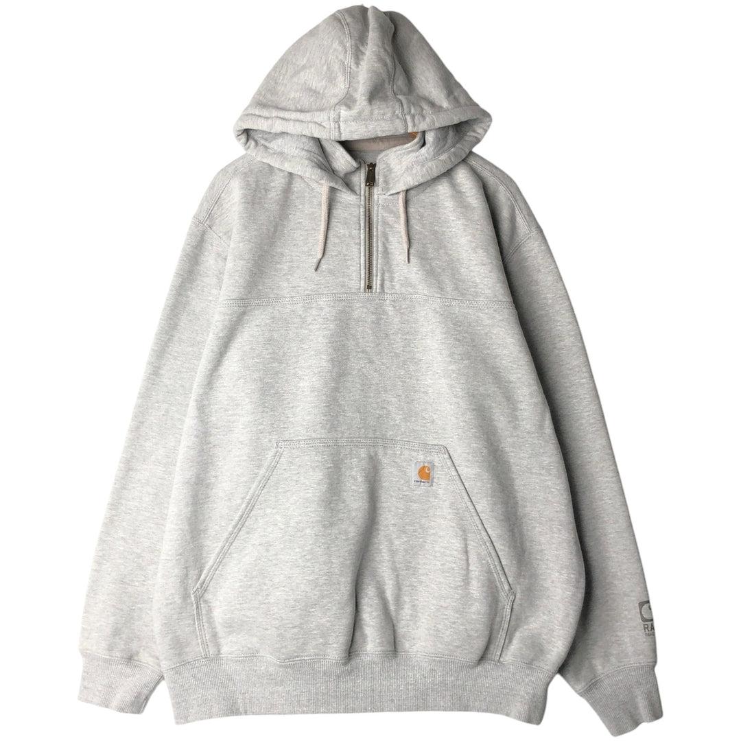 Carhartt Original Fit Half-Zip Hoodie, Men's XL cotton gray type Vintage Second Hand