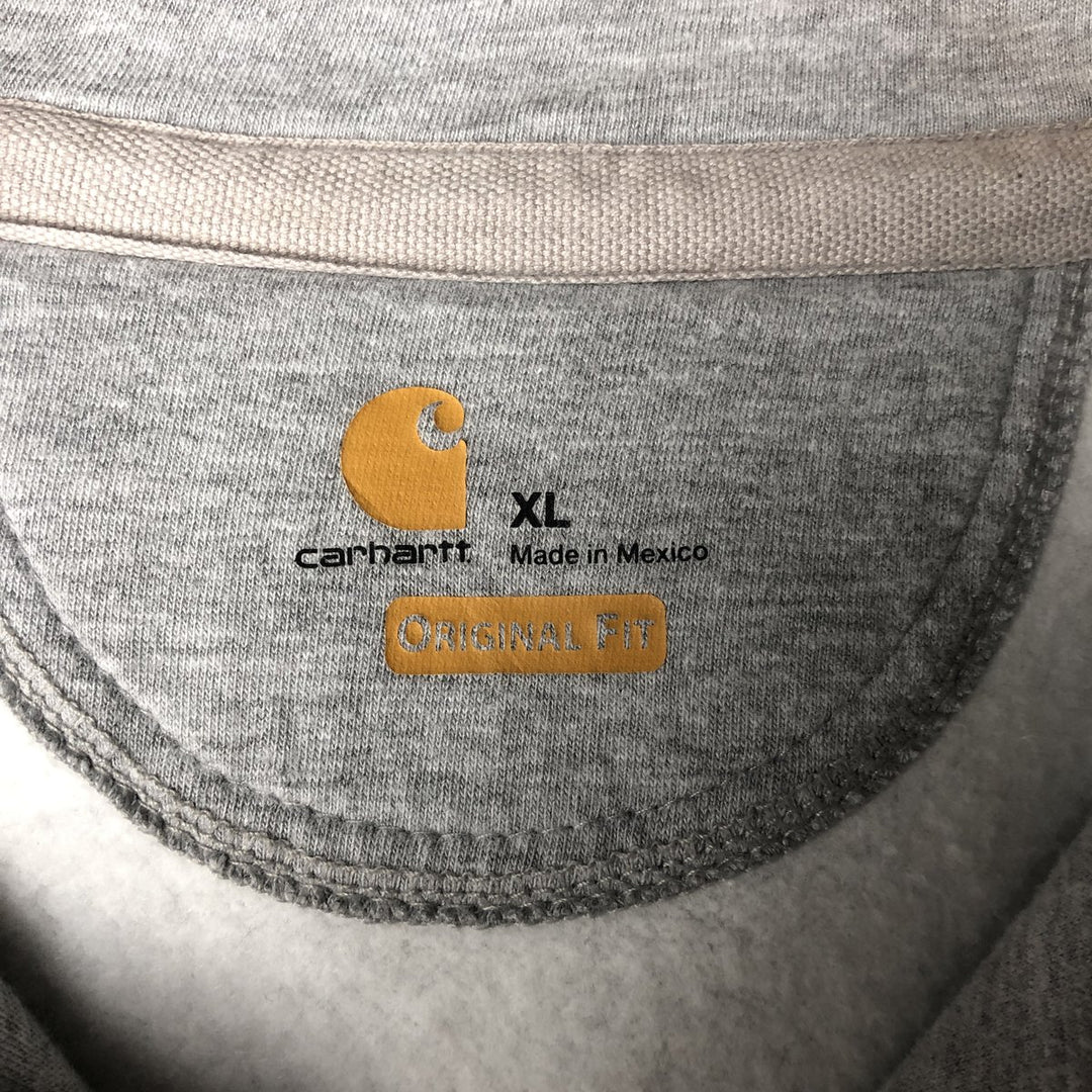 Carhartt Original Fit Half-Zip Hoodie, Men's XL cotton gray type Vintage Second Hand