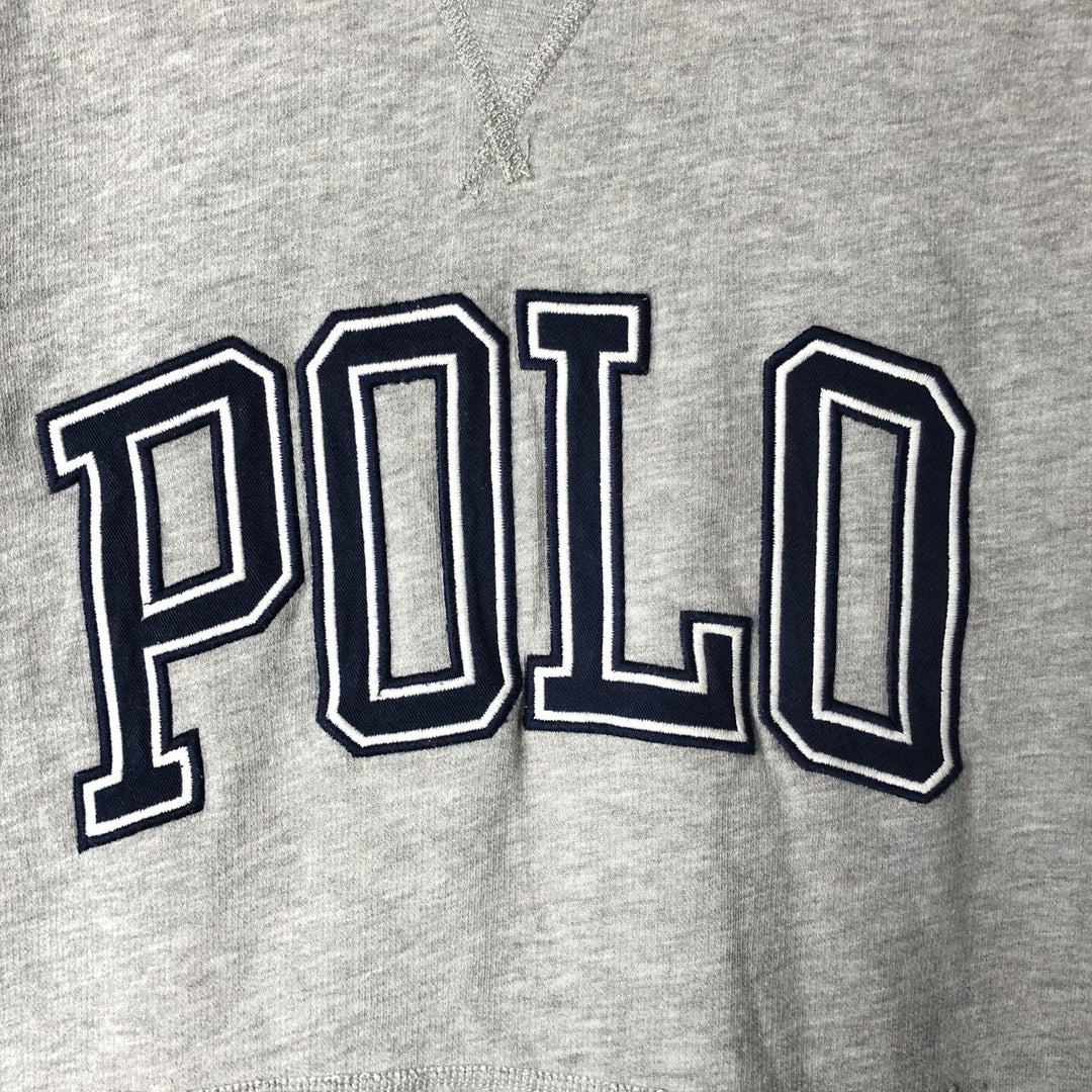 Ralph Lauren POLO RALPH LAUREN sweatshirt pullover hoodie, men's size L unclear gray type Vintage Second Hand