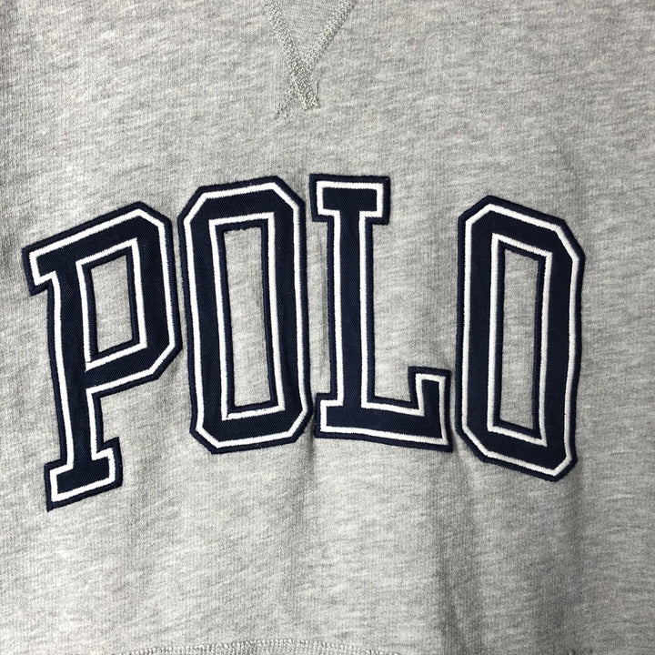 Ralph Lauren POLO RALPH LAUREN sweatshirt pullover hoodie, men's size L unclear gray type Vintage Second Hand
