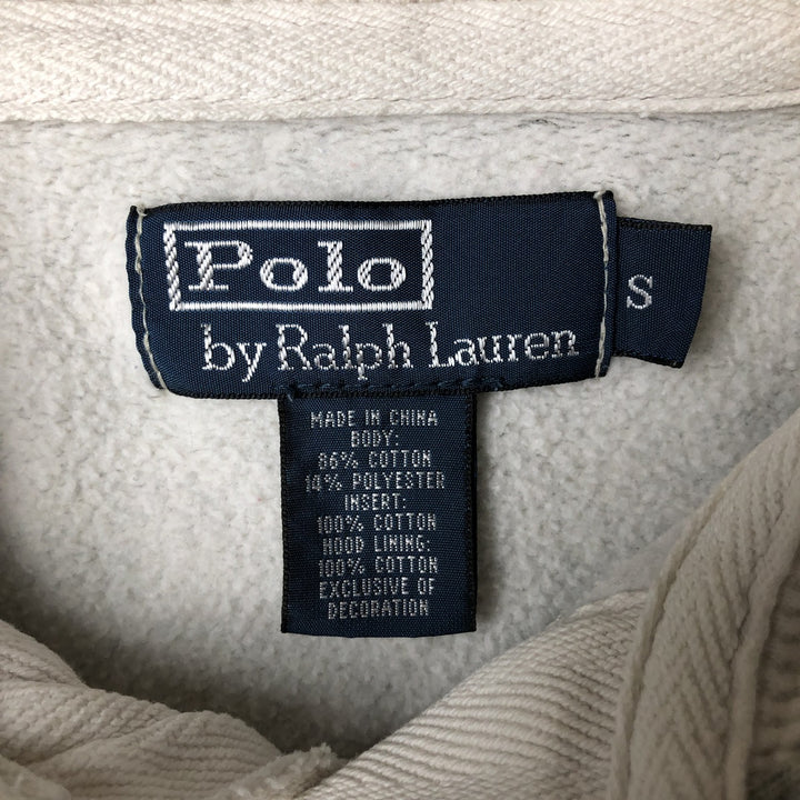 Ralph Lauren POLO JEANS COMPANY Half-Button Sweatshirt Pullover Hoodie, Men's Size S (approx.) cotton gray type Vintage Second Hand