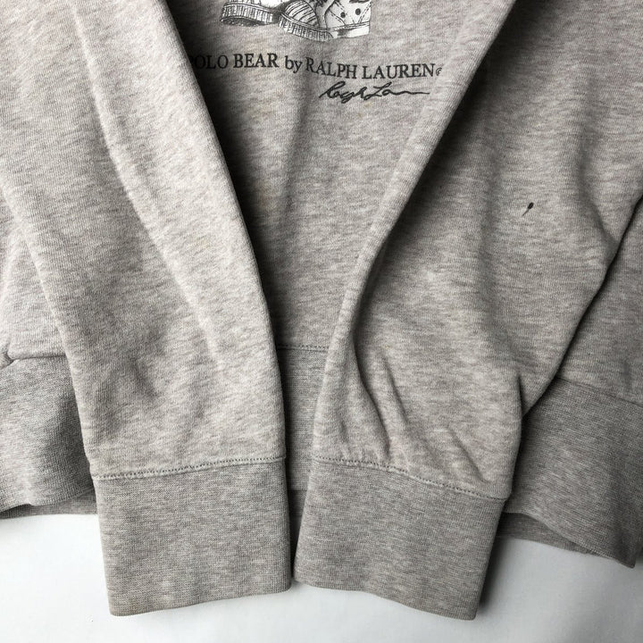 Ralph Lauren POLO RALPH LAUREN Polo Bear Sweatshirt Pullover Hoodie, Men's Size Small cotton gray type Vintage Second Hand