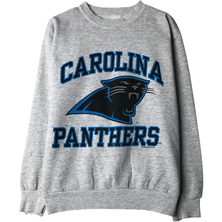 Vintage '90'S NFL Carolina Panthers triple-print sweatshirt, made in the USA, men's size L cotton gray type Vintage Second Hand