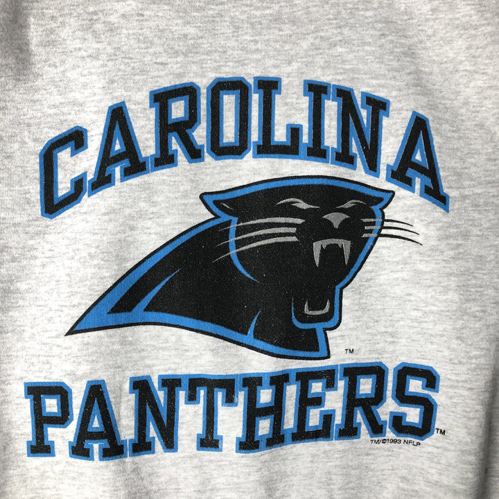 Vintage '90'S NFL Carolina Panthers triple-print sweatshirt, made in the USA, men's size L cotton gray type Vintage Second Hand