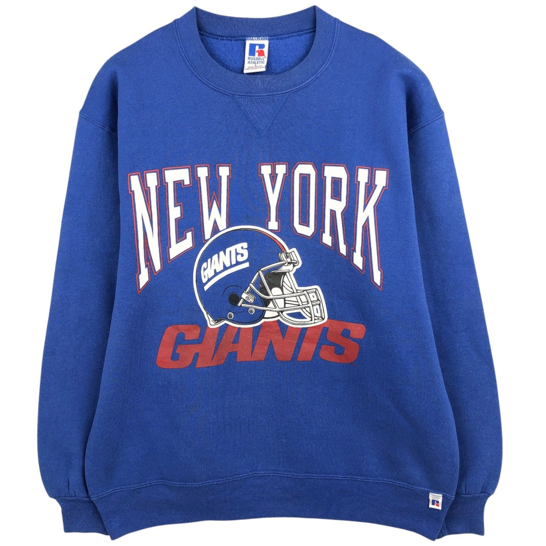 80s-90'S Russell NFL New York Giants Sweatshirt, Made in USA, Men's Size L (Equivalent), Vintage cotton blue type Vintage Second Hand