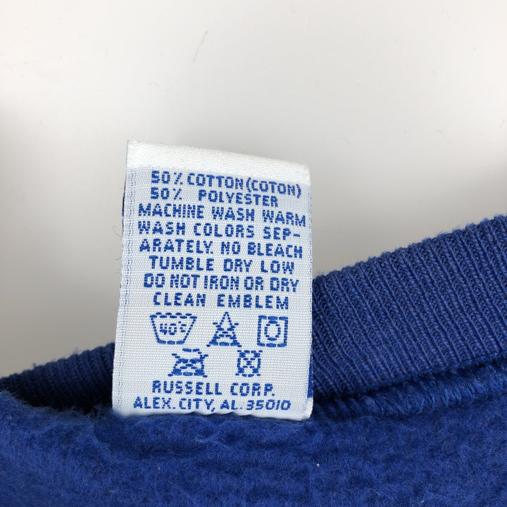 80s-90'S Russell NFL New York Giants Sweatshirt, Made in USA, Men's Size L (Equivalent), Vintage cotton blue type Vintage Second Hand