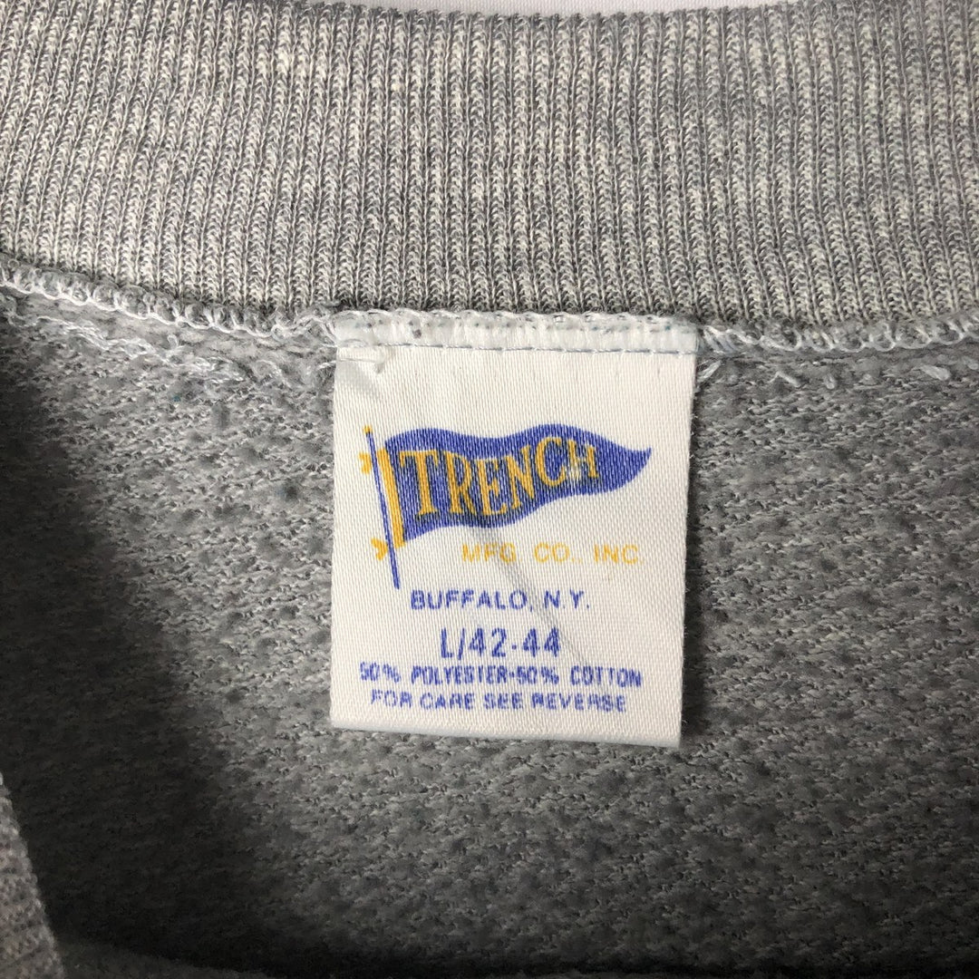 80'S TRENCH MLB Minnesota Twins Print Sweatshirt, Made in USA, Men's Size L (Equivalent), Vintage polyester gray type Vintage Second Hand