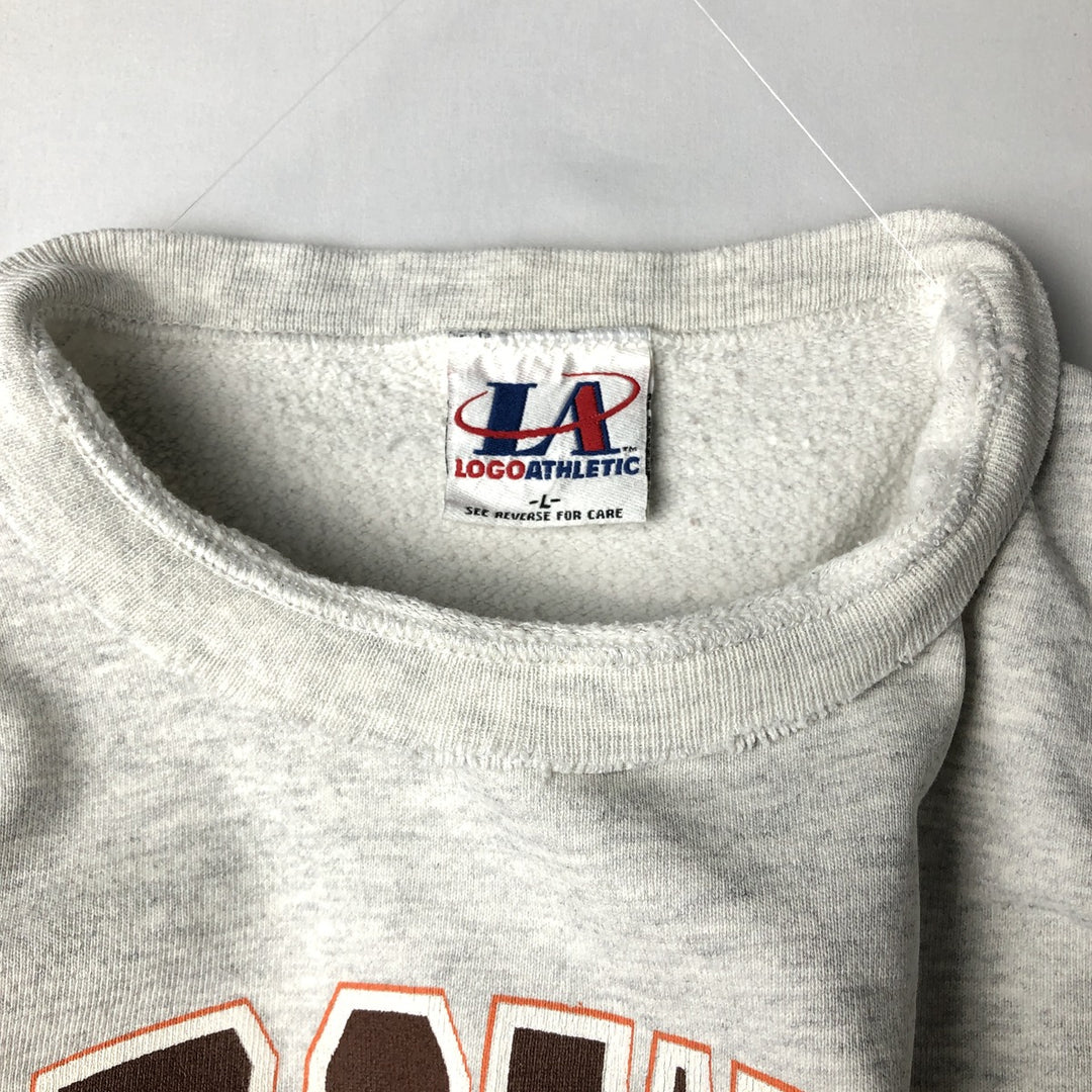 90'S LOGOATHLETIC NFL Cleveland Browns Sweatshirt, Made in USA, Men's Size L (Equivalent), Vintage cotton gray type Vintage Second Hand