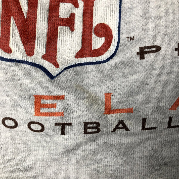 90'S LOGOATHLETIC NFL Cleveland Browns Sweatshirt, Made in USA, Men's Size L (Equivalent), Vintage cotton gray type Vintage Second Hand