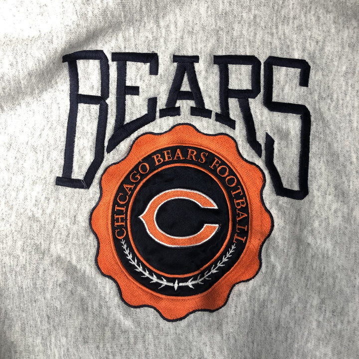 90'S The Game NFL Chicago Bears Print Sweatshirt, Made in USA, Men's Size M (approx.), Vintage cotton gray type Vintage Second Hand