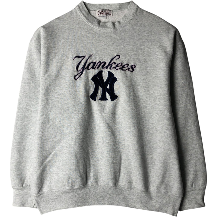 MARCO SELINI MLB NEW YORK YANKEES Sweatshirt (Men's Size L) unclear gray type Vintage Second Hand