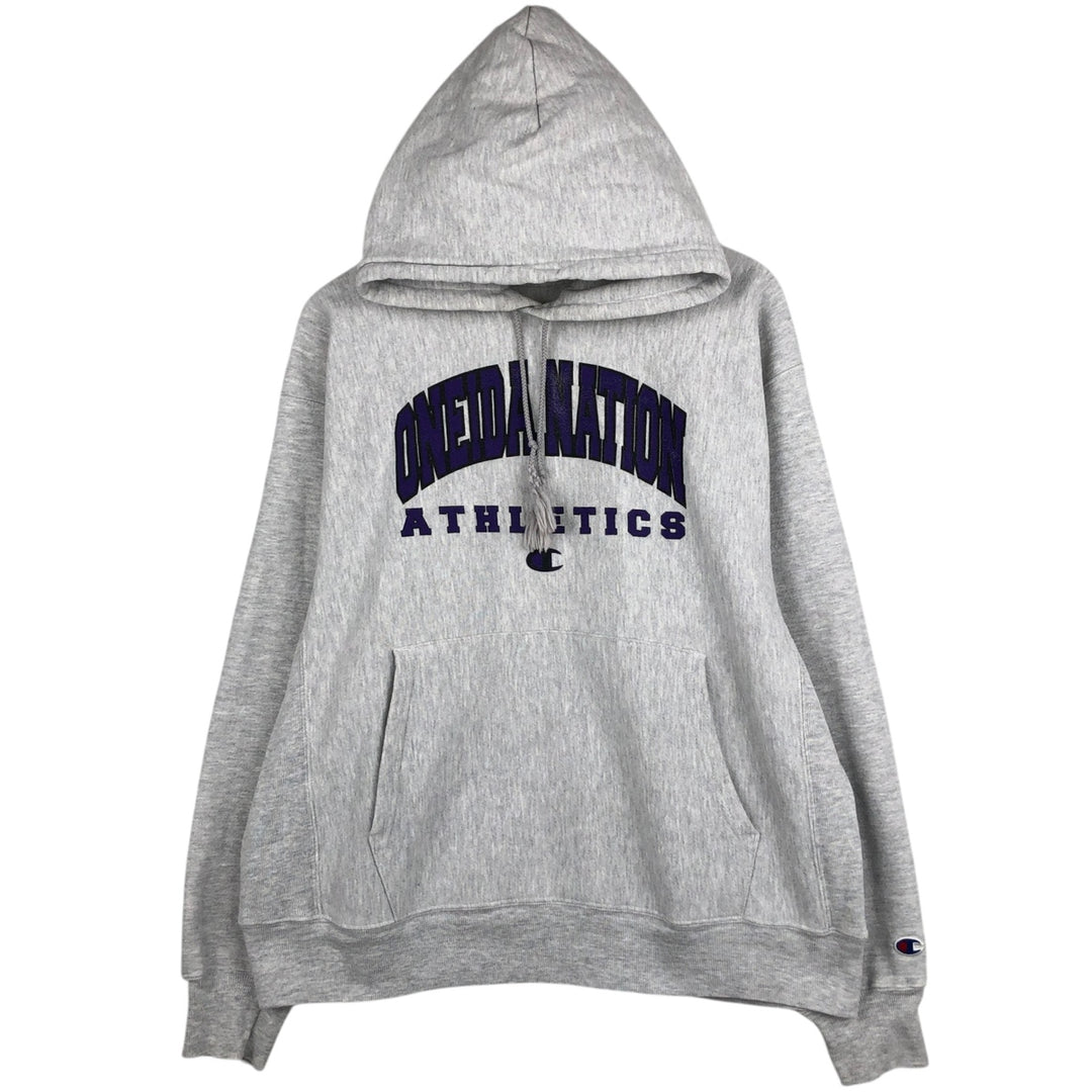 00'S Champion PREMIUM REVERSE WEAVE Premium Reverse Weave Sweat Pullover Hoodie Men's XL unclear gray type Vintage Second Hand